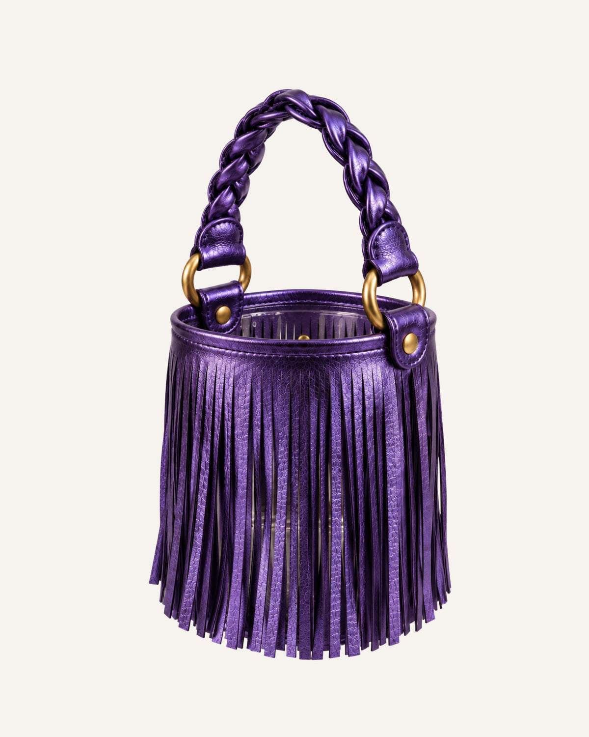 Clear Fringe Tote "The Harp"