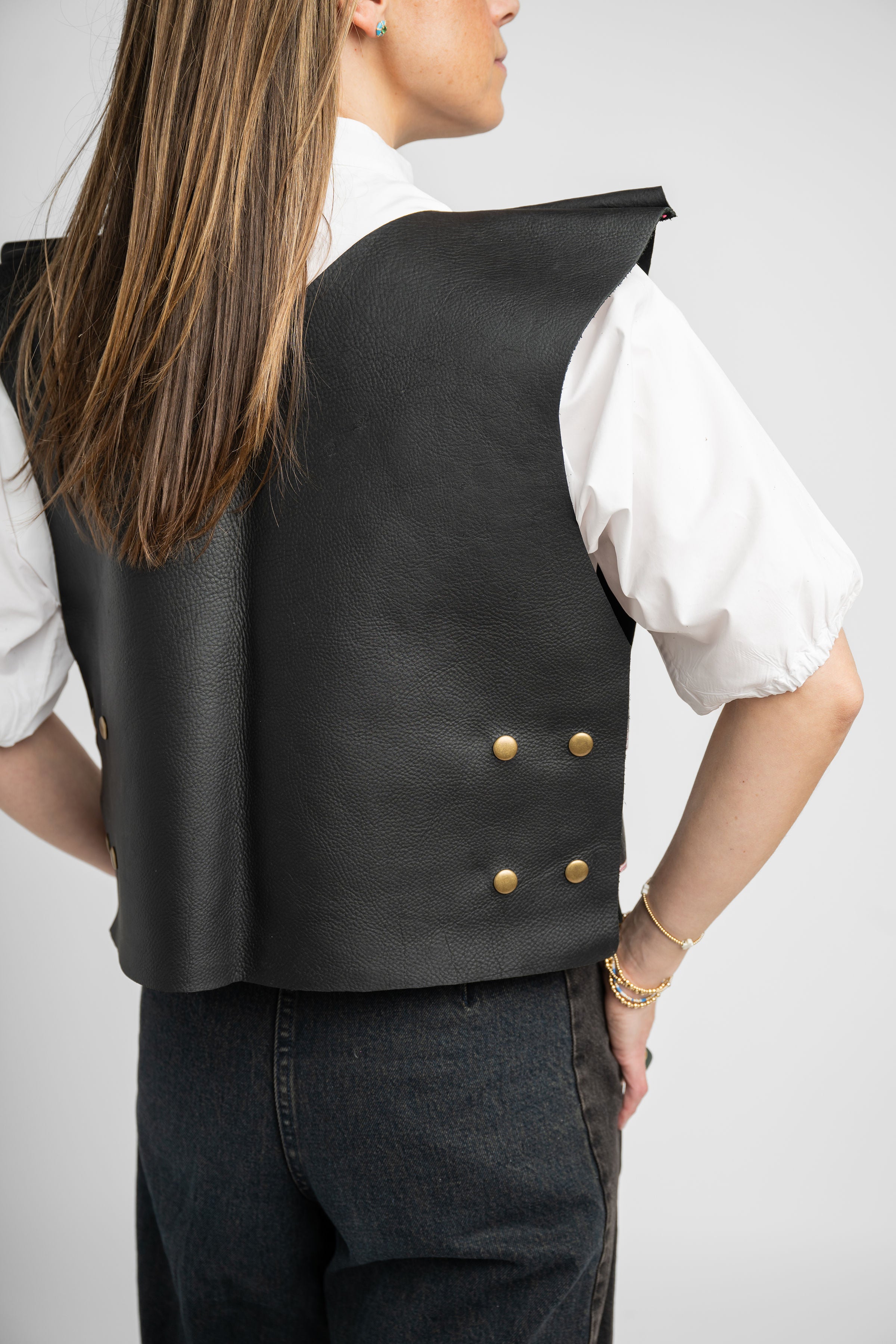 Leather Vests - Open Front