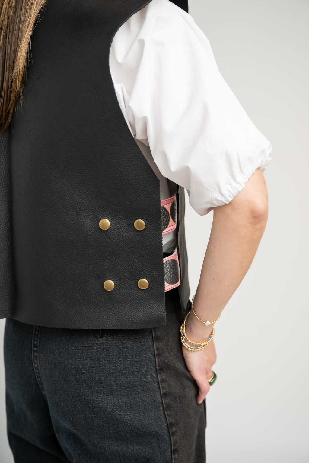 Leather Vests - Open Front