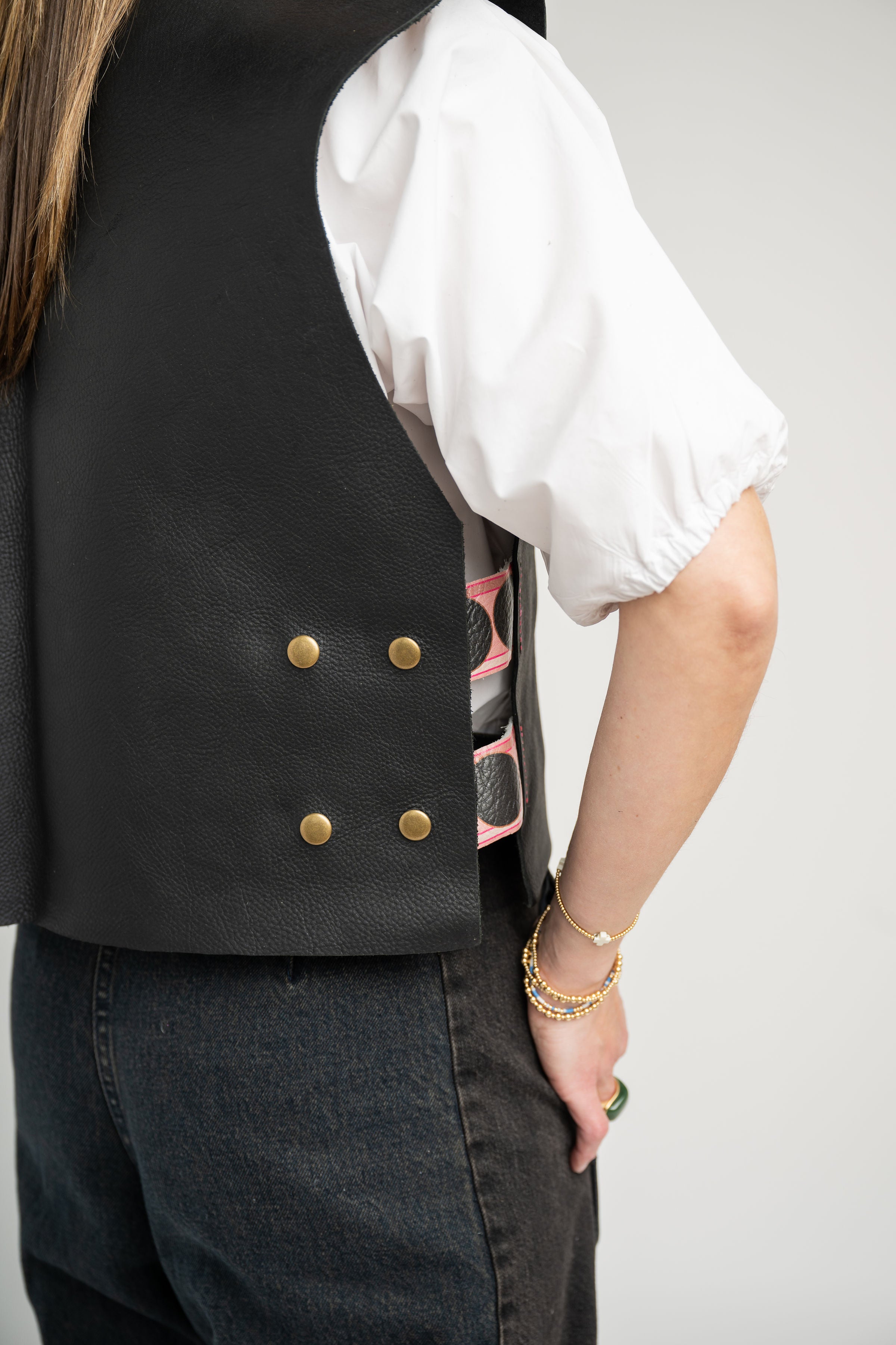 Leather Vests - Open Front