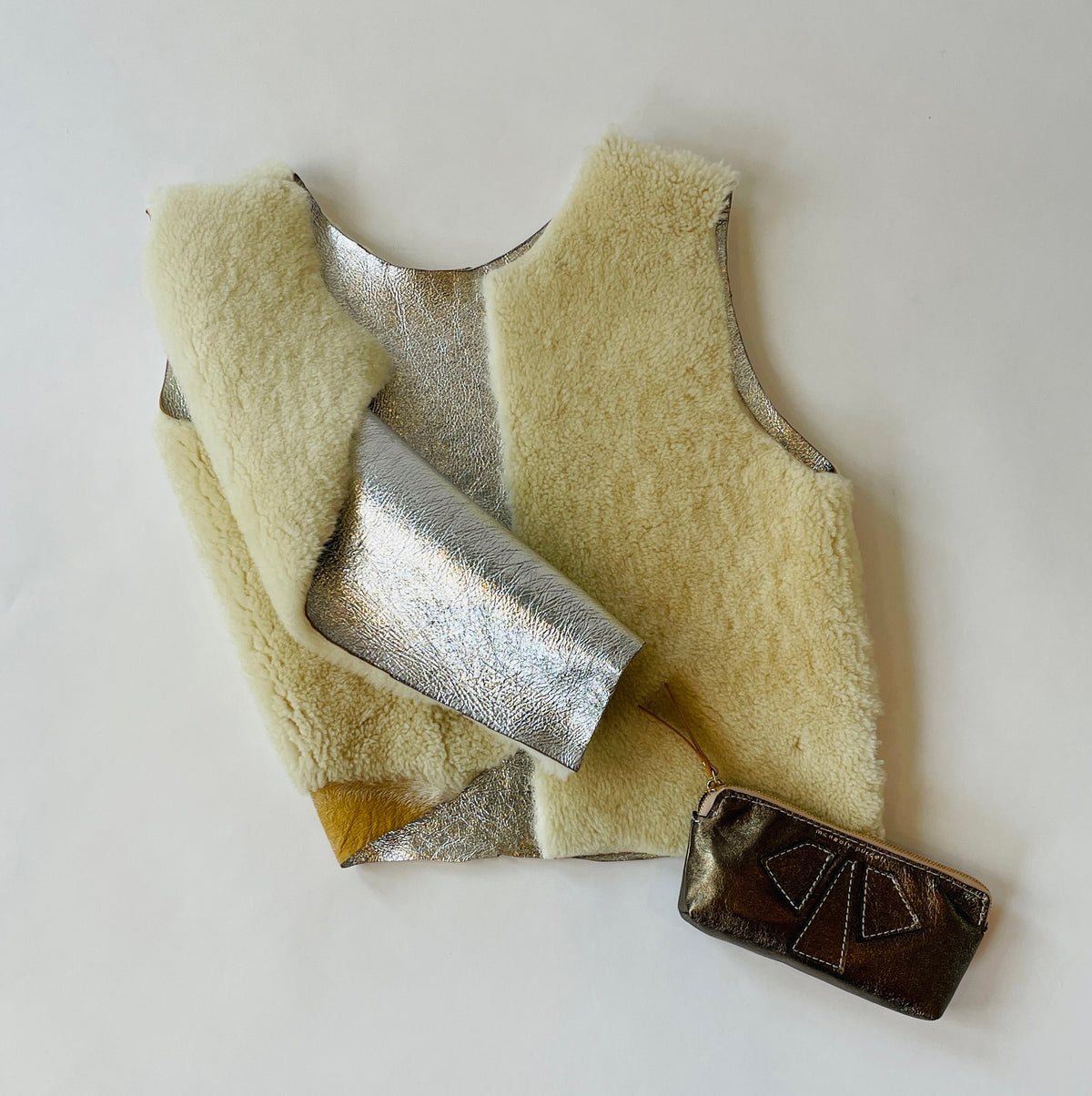 Shearling Vests - Open Front