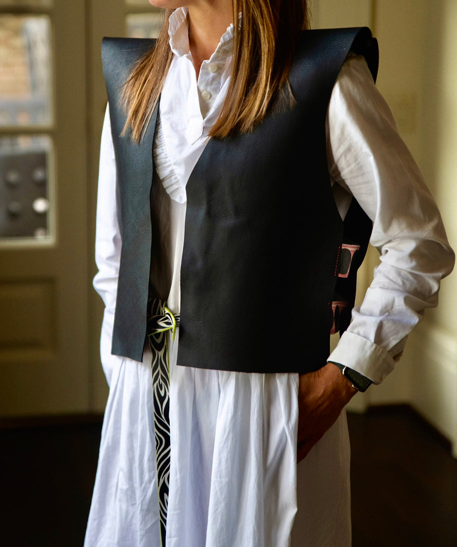 Leather Vests - Open Front
